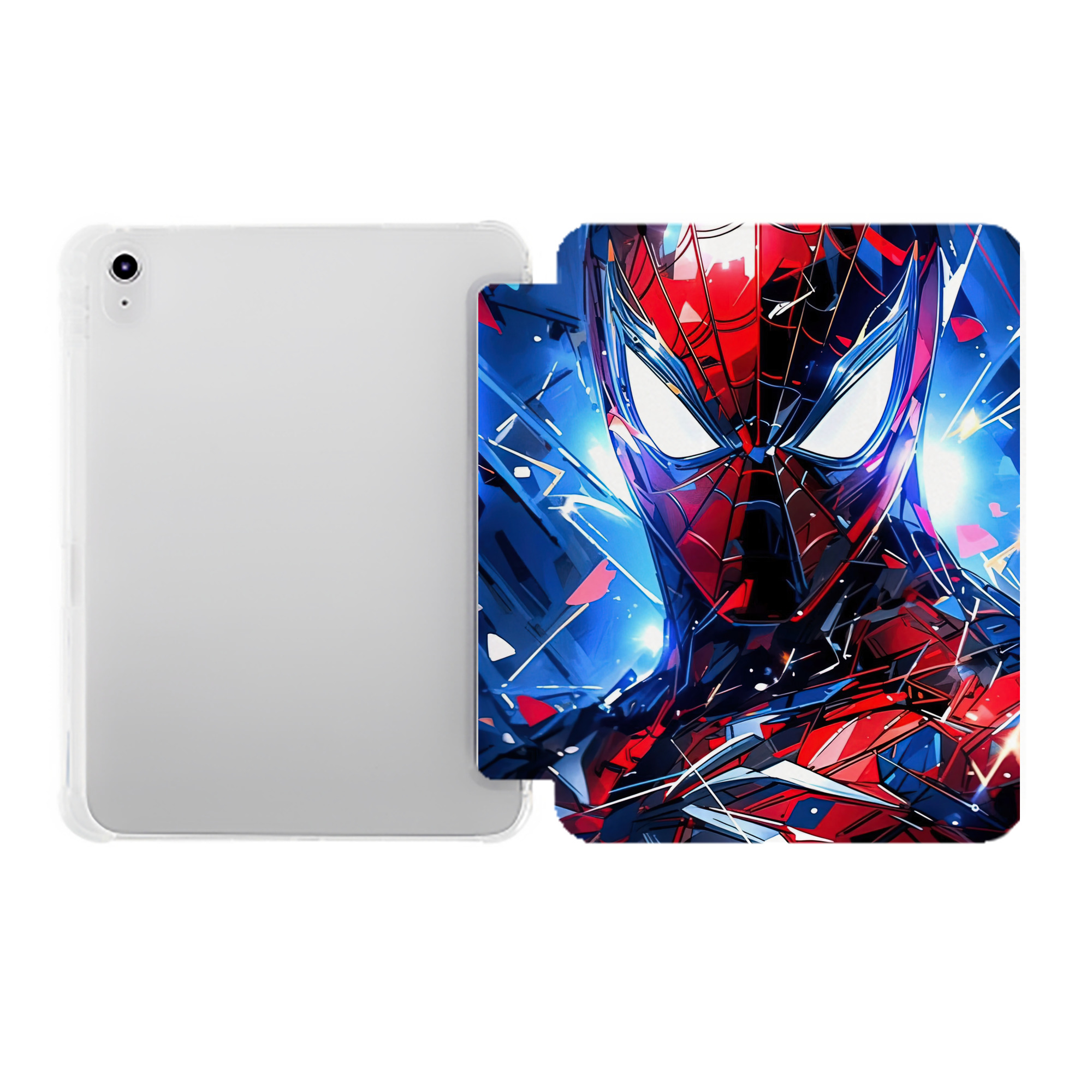 （画像用） Spider Man スパイダーマン IPad ケース ペン収納付き 三つ折りスタンド PUレザー×シリコン 対応機種9.5/10.5/10.9インチ